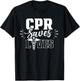 Cpr Saves Lives Ems Emergency Medical Responder Emr Emt T-Shirt - T-Shirt | Black