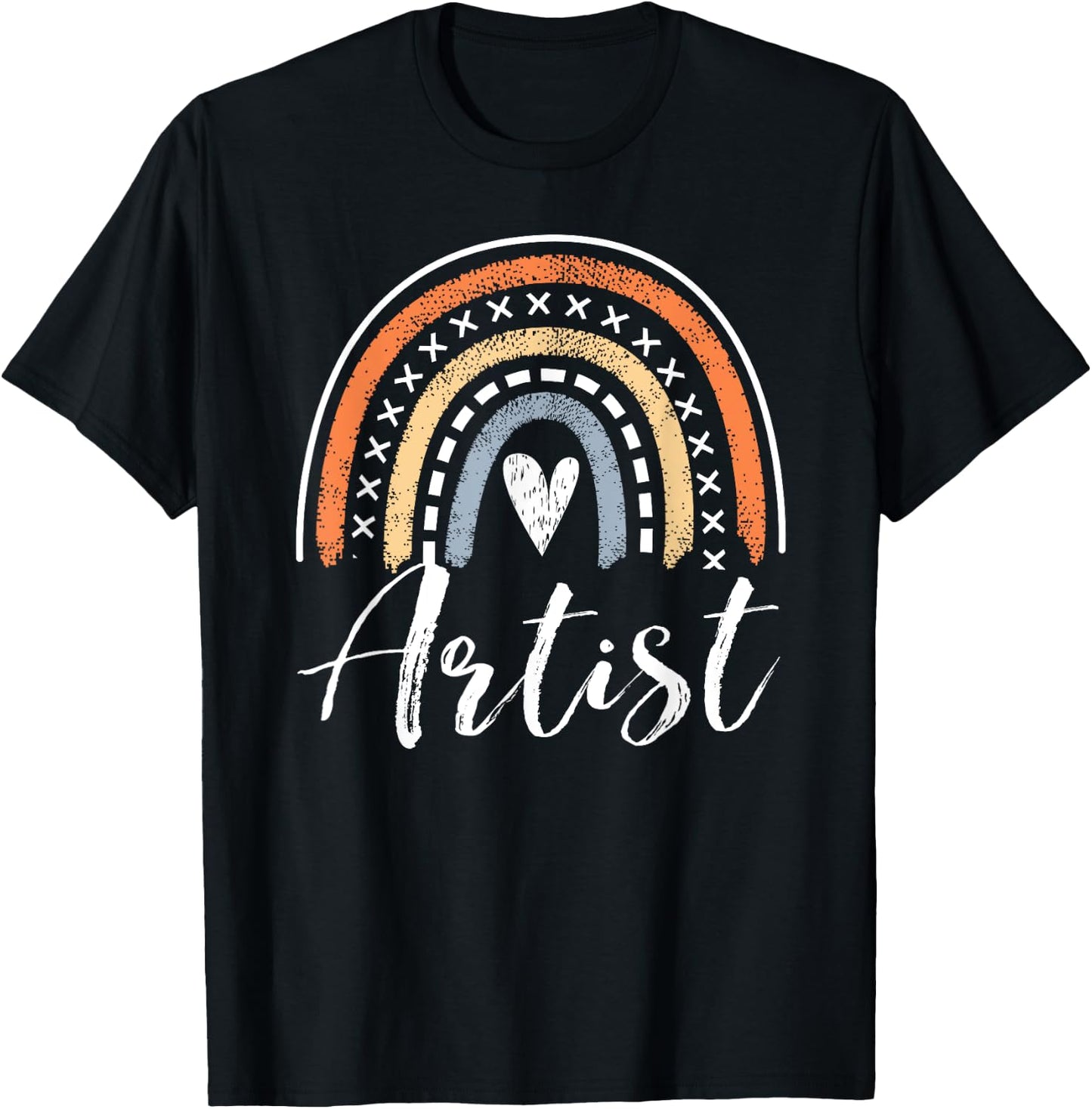 Artist Gifts Funny Art Painter Rainbow T-Shirt - T-Shirt | Black