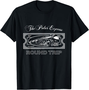 Polar Express , -Adults, Blue, Small T-Shirt - T-Shirt | Black