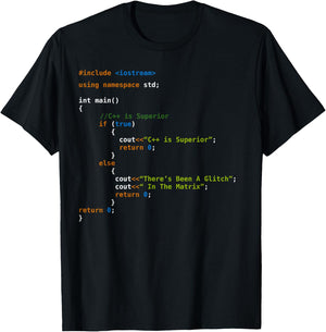 C++ Coding Programming Shirt for Programmers T-Shirt - T-Shirt | Black