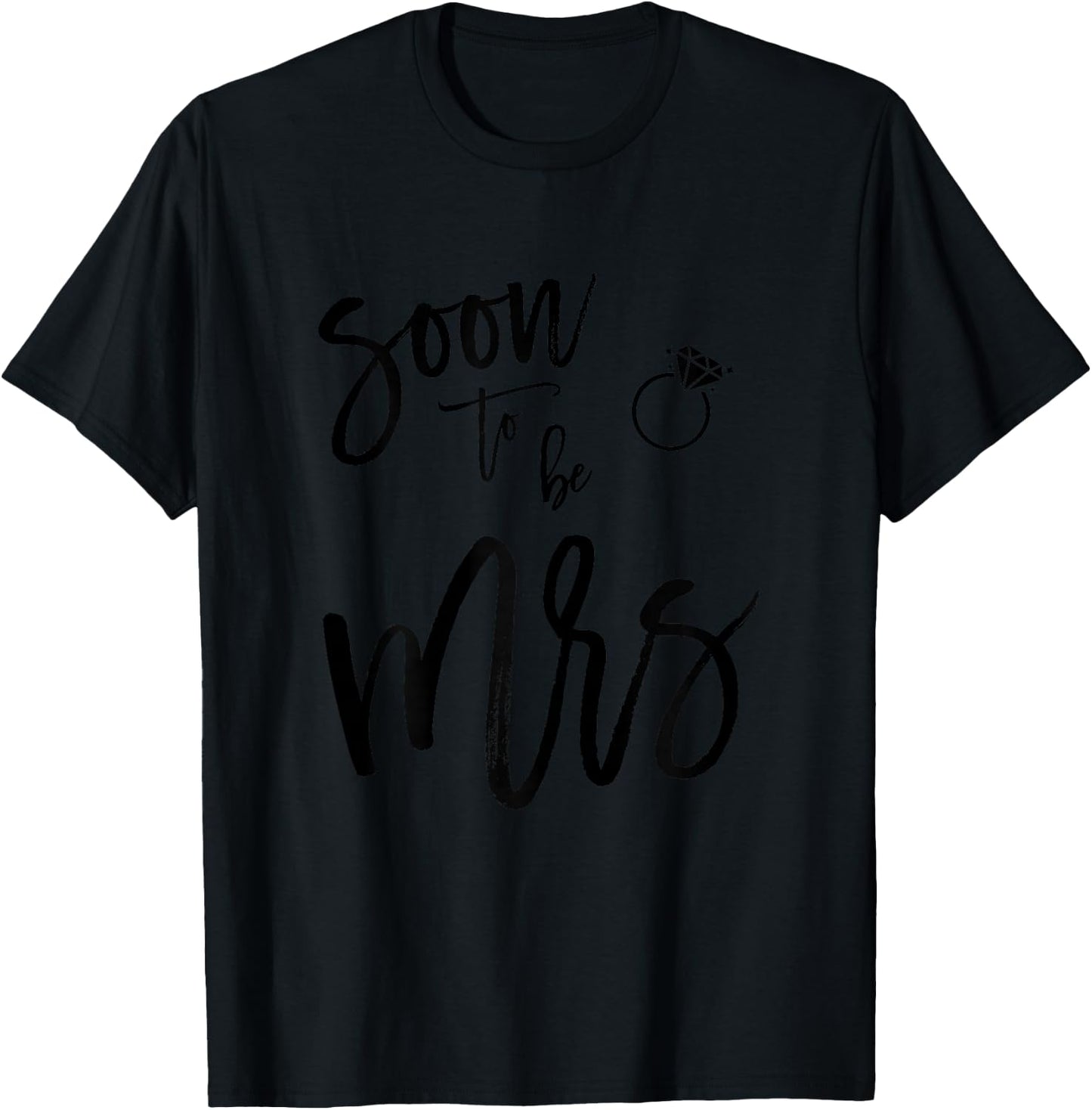 Bachelorette Party Shirts Pink Soon To Be Mrs T-Shirt - T-Shirt | Black