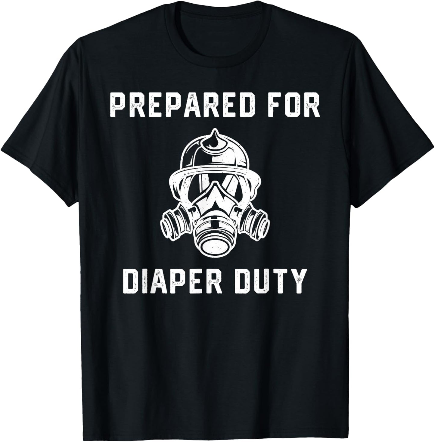 Funny Firefighter New Dad Promoted Daddy Humor Father's Day T-Shirt - T-Shirt | Black