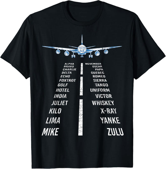 Flying Airplane Plane Aviation Aircraft Flight Copilot Pilot T-Shirt - T-Shirt | Black