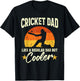 Cricket Dad Like A Regular Dad But Cooler Cricketer Humor T-Shirt - T-Shirt | Black