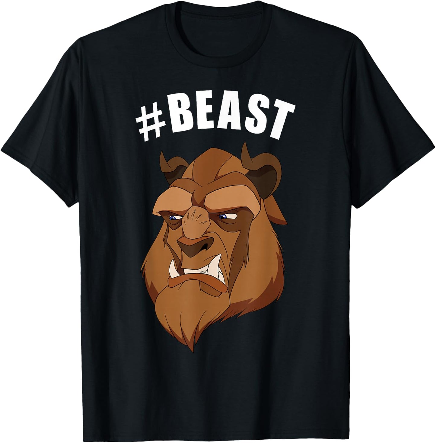 Disney Beauty and The Beast Hashtag Beast Portrait Small T-Shirt - T-Shirt | Black