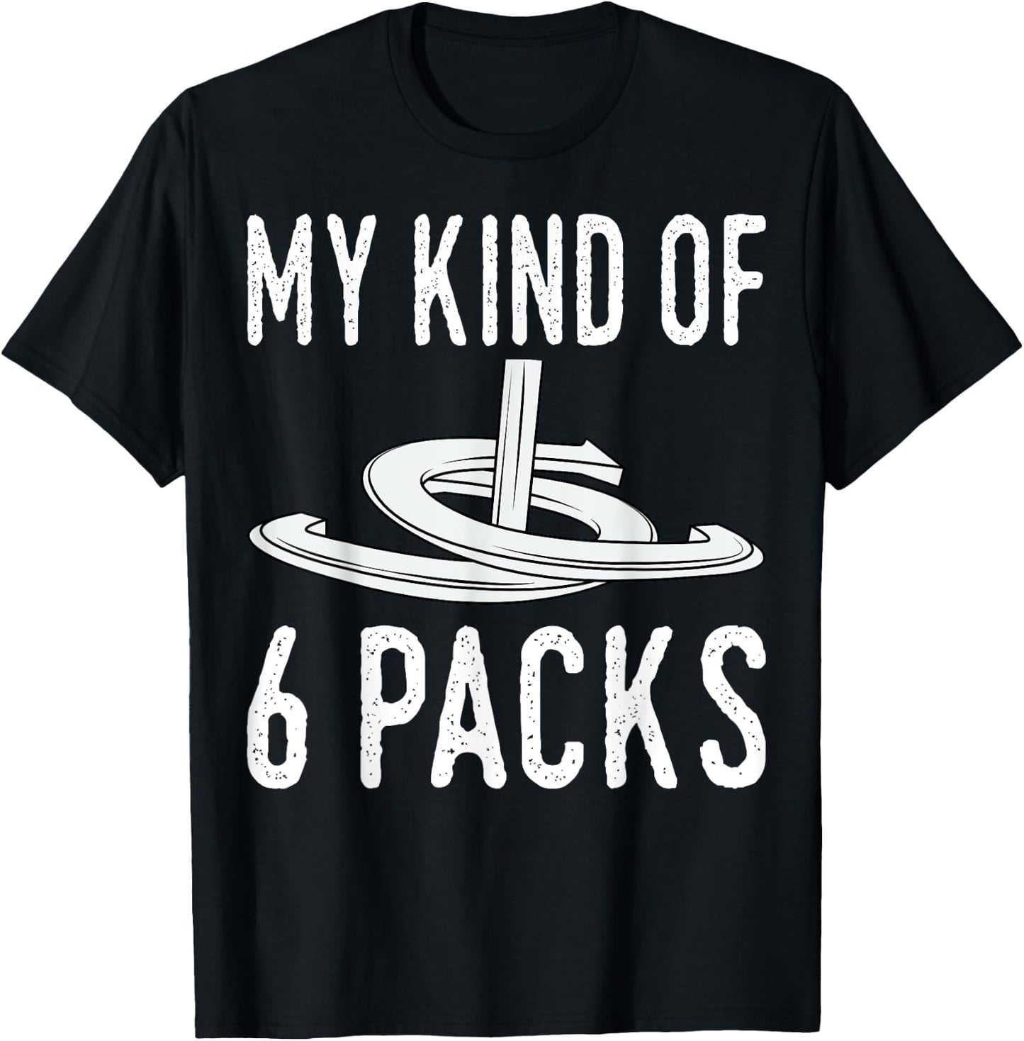 My Kind Of 6 Packs Horseshoe Pitching Horse Lover Ferrier T-Shirt - T-Shirt | Black