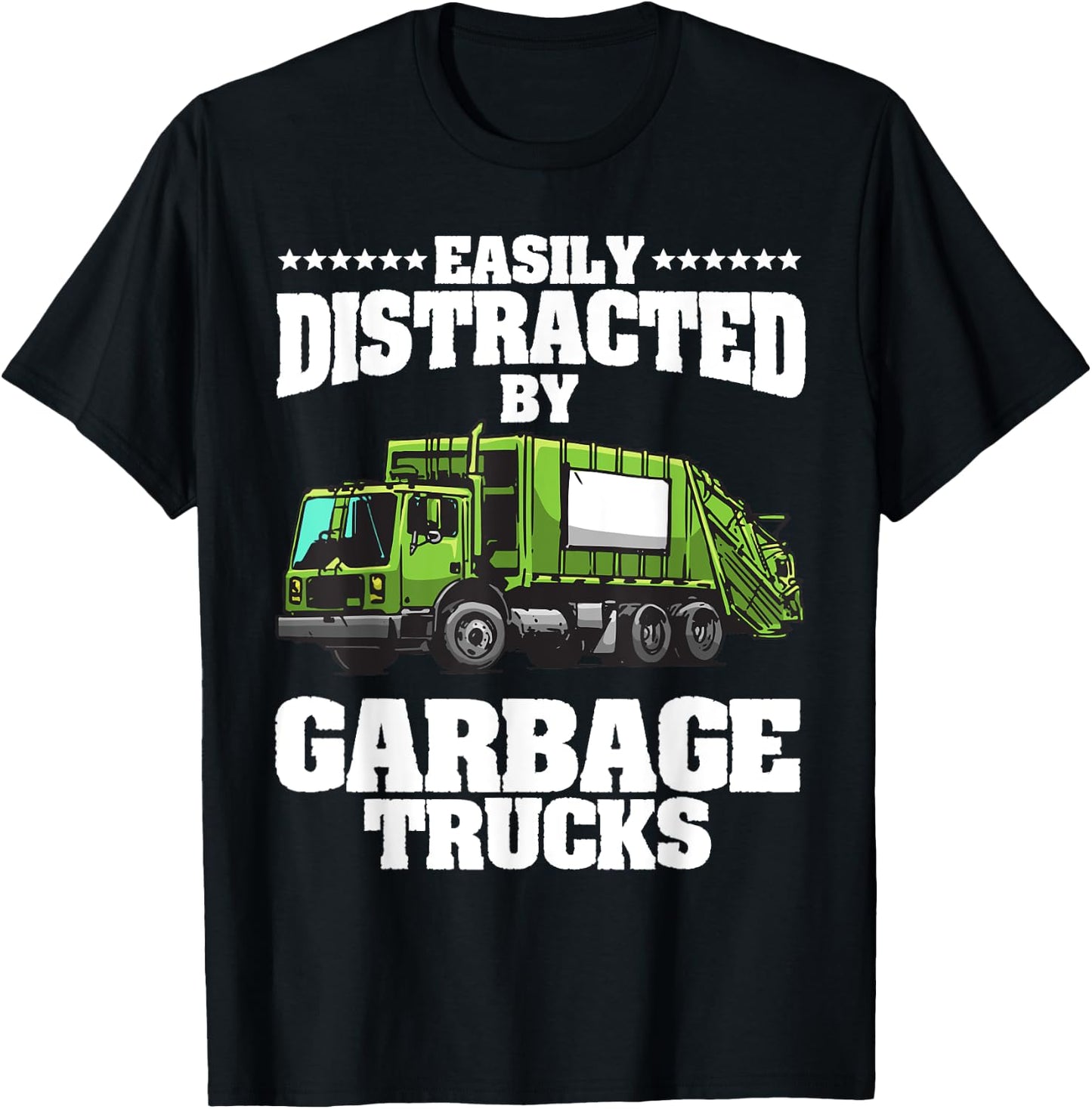 Funny Garbage Trucks Design Kids Men Women Trash Truck Lover T-Shirt - T-Shirt | Black