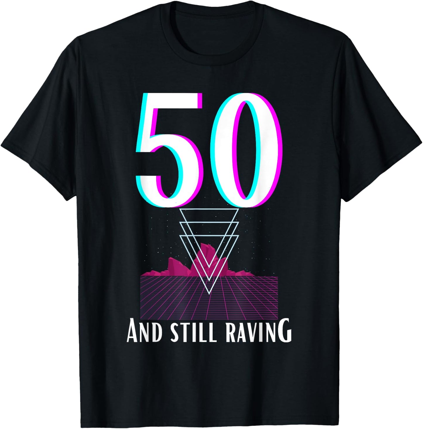 50th Anniversary for Ravers for a 50 year old raver T-Shirt - T-Shirt | Black