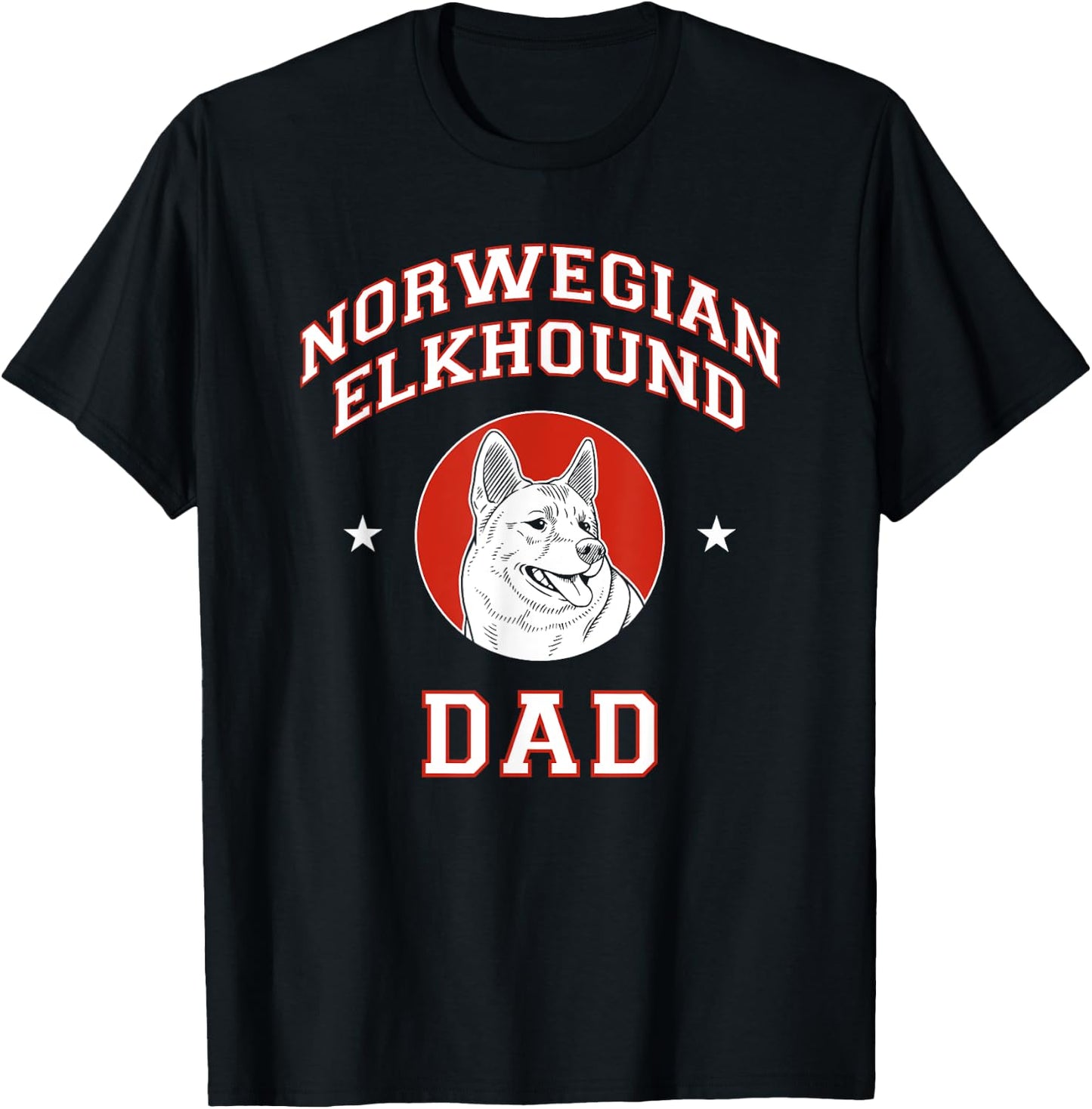 Norwegian Elkhound Dad Dog Father T-Shirt - T-Shirt | Black