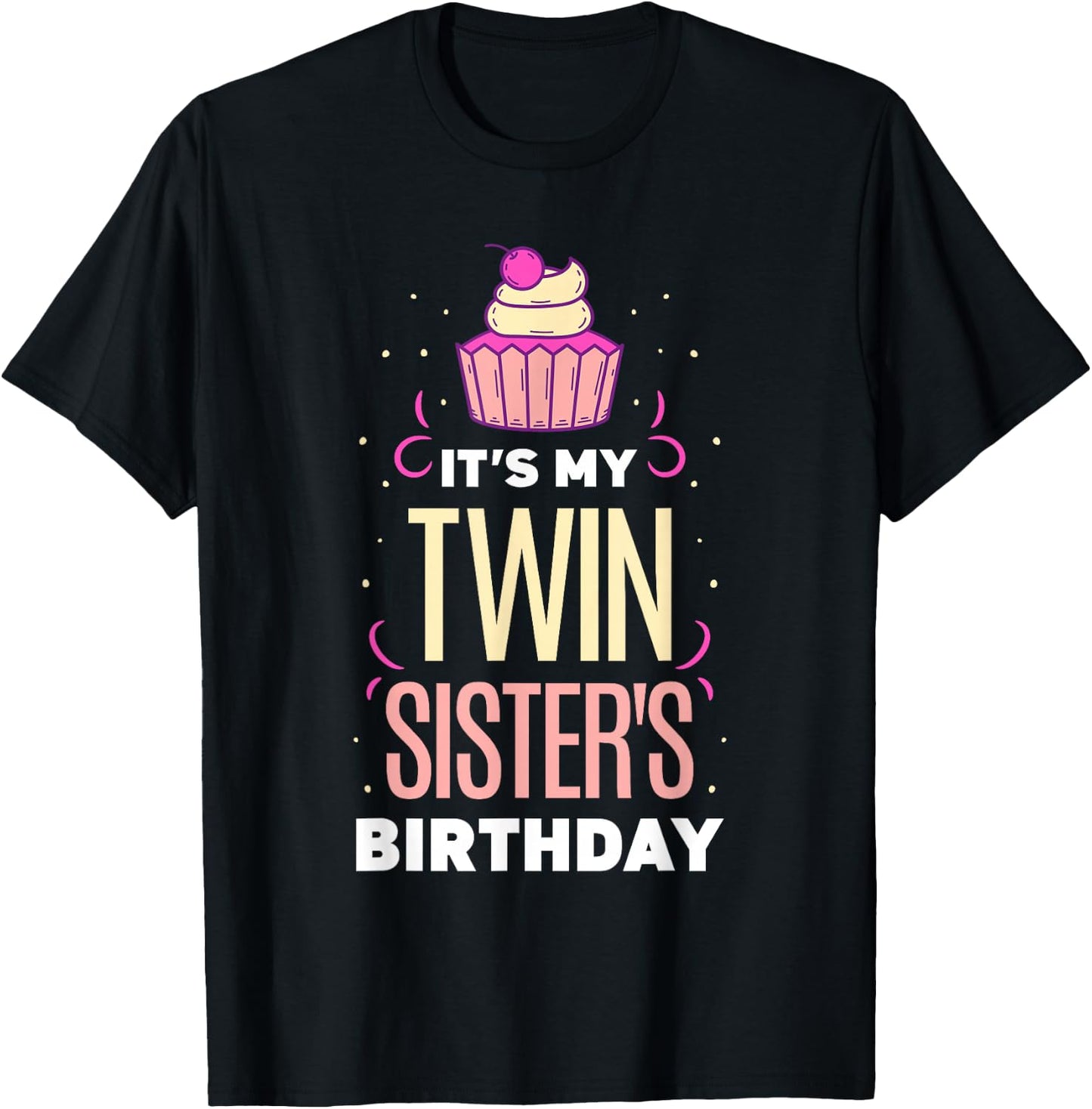 Der Geburtstag Meiner Zwillingsschwester Zwilling Gemini [German Language] T-Shirt - T-Shirt | Black