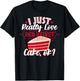 Funny I Just Really Love Red Velvet Cake Design T-Shirt - T-Shirt | Black