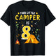 8 Year Old Camper Kids 8th Birthday Camping Costume T-Shirt - T-Shirt | Black