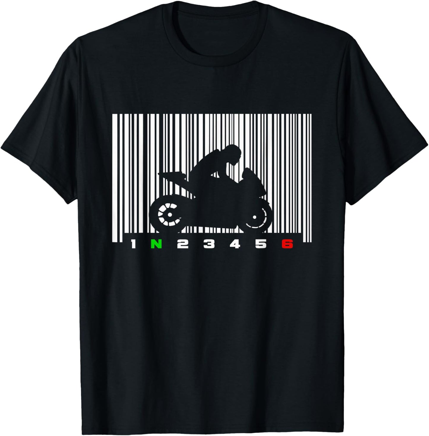 Barcode Motorcycle T-Shirt - T-Shirt | Black