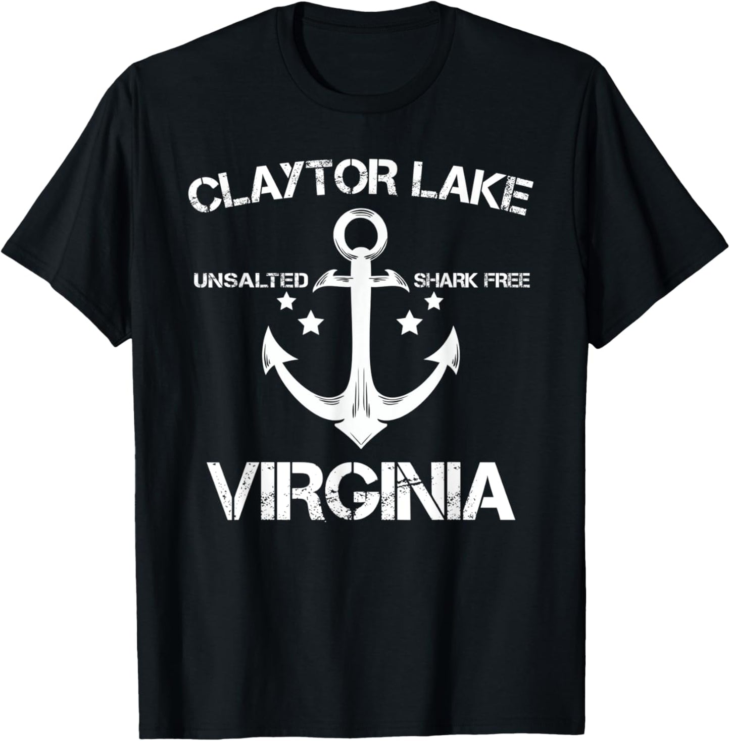 CLAYTOR LAKE VIRGINIA Funny Fishing Camping Summer Gift Men Women Kids T-Shirt - T-Shirt | Black