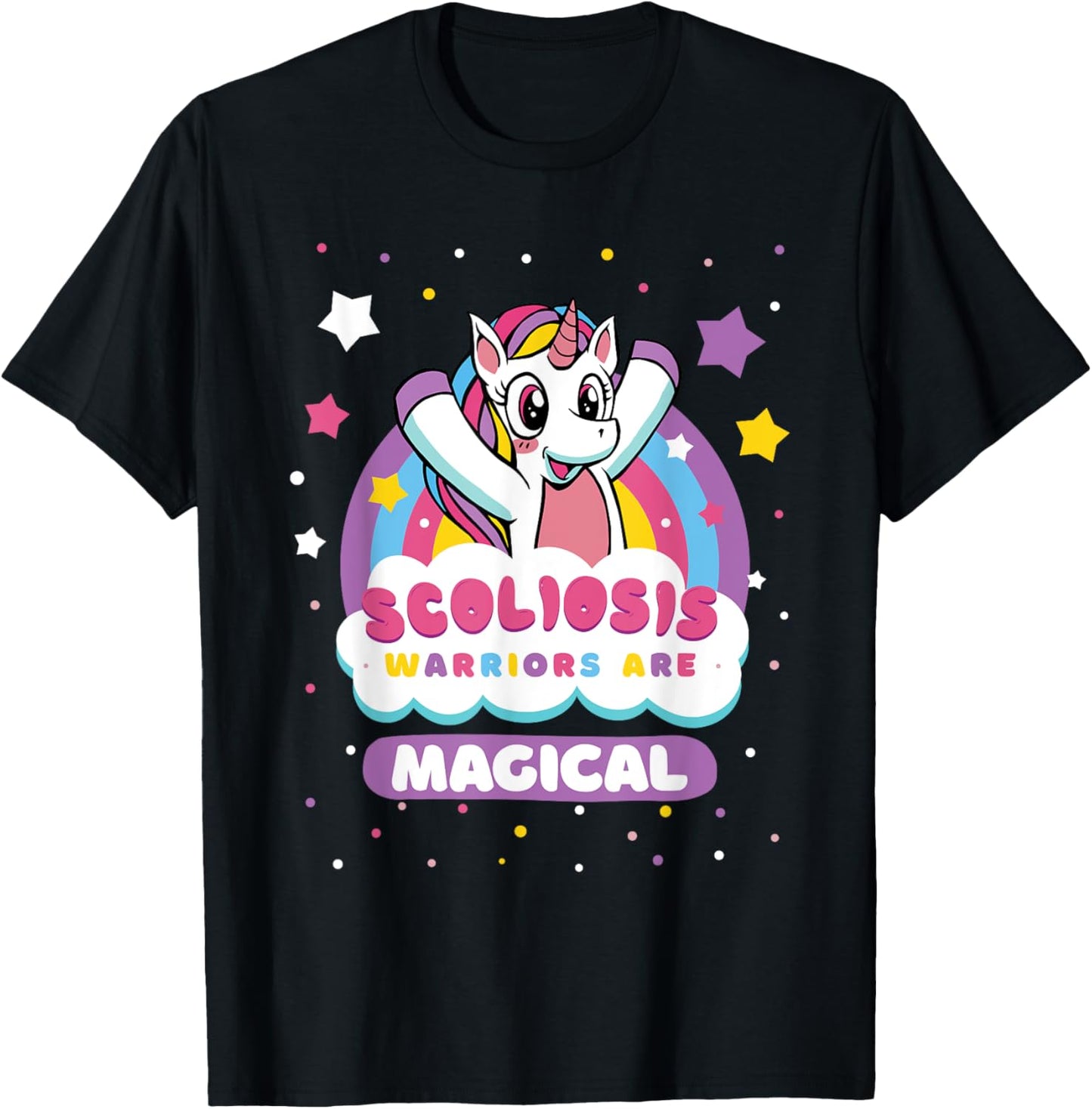 Scoliosis Warriors Are Magical Scoliosis Surgery Recovery T-Shirt - T-Shirt | Black