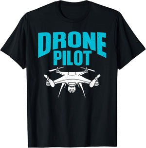 Funny Drone Designs Women Remote Control Aircraft T-Shirt - T-Shirt | Black