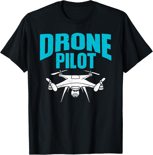 Funny Drone Designs Women Remote Control Aircraft T-Shirt - T-Shirt | Black