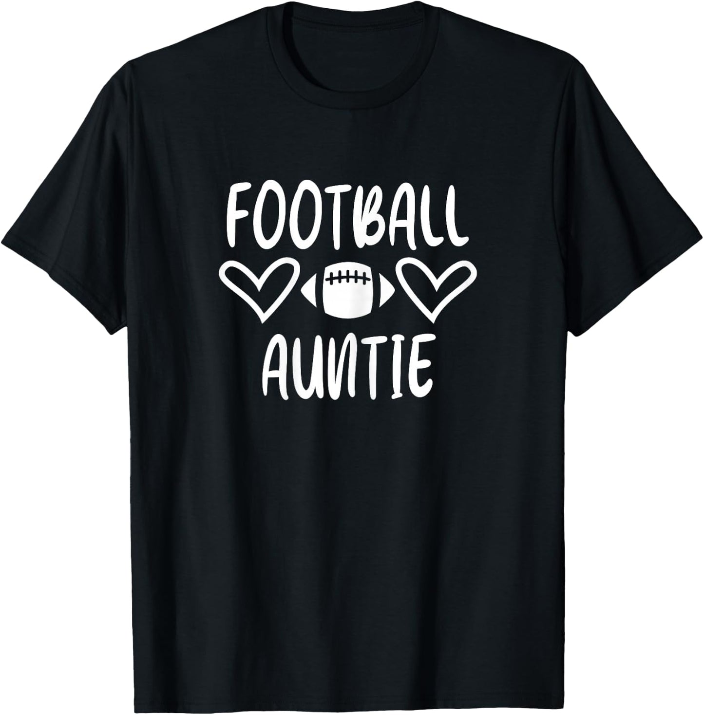 Cute Football Auntie Favorite Player Cheer Section T-Shirt - T-Shirt | Black