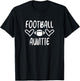 Cute Football Auntie Favorite Player Cheer Section T-Shirt - T-Shirt | Black