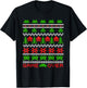 8-bit 80s Space Alien Invaders Ugly Christmas Gamers Sweater T-Shirt - T-Shirt | Black