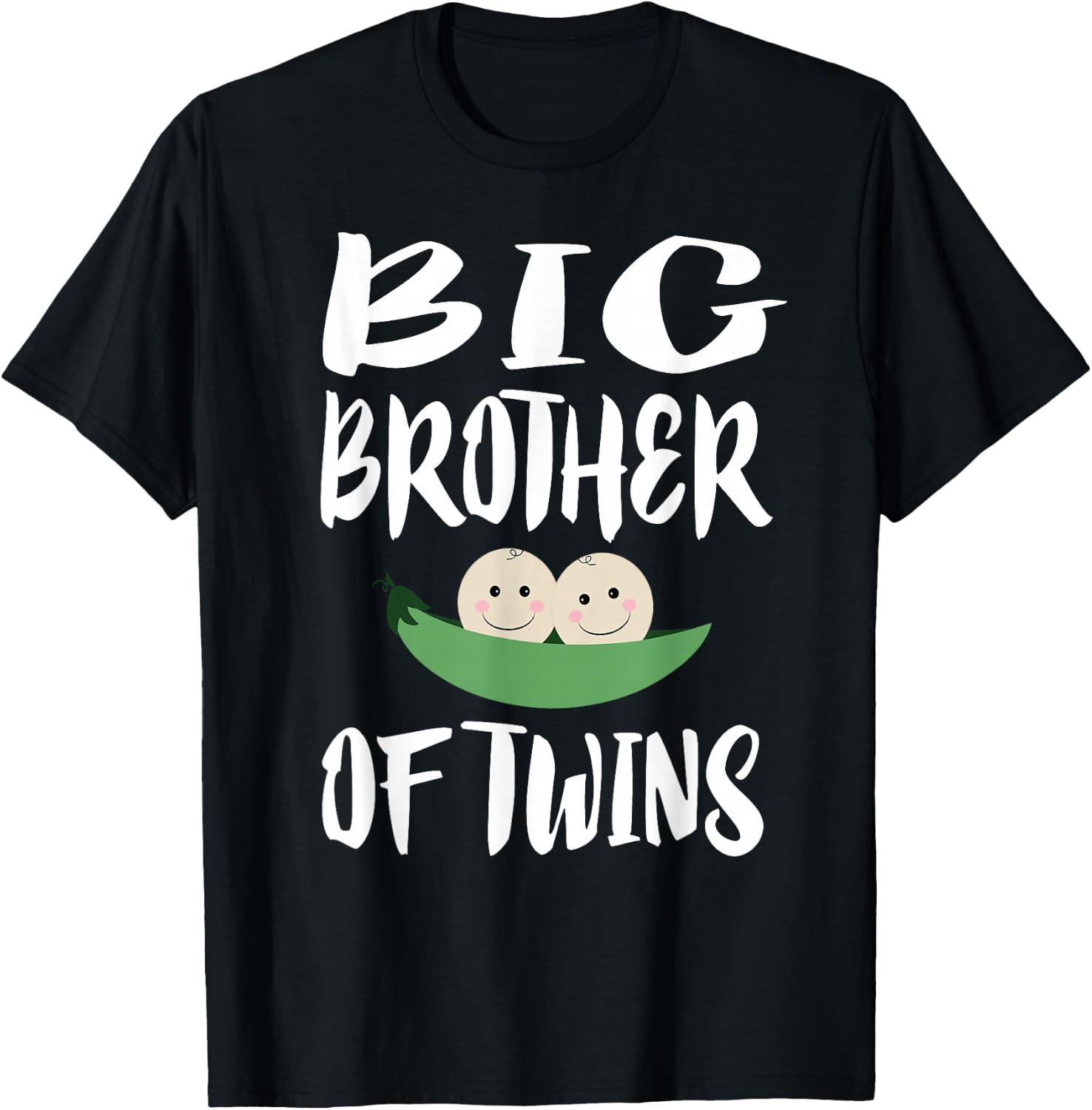 Big Brother Of Twins Older Brother Announcement T-Shirt - T-Shirt | Black