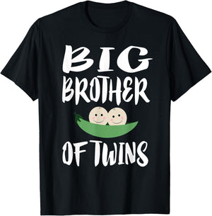 Big Brother Of Twins Older Brother Announcement T-Shirt - T-Shirt | Black