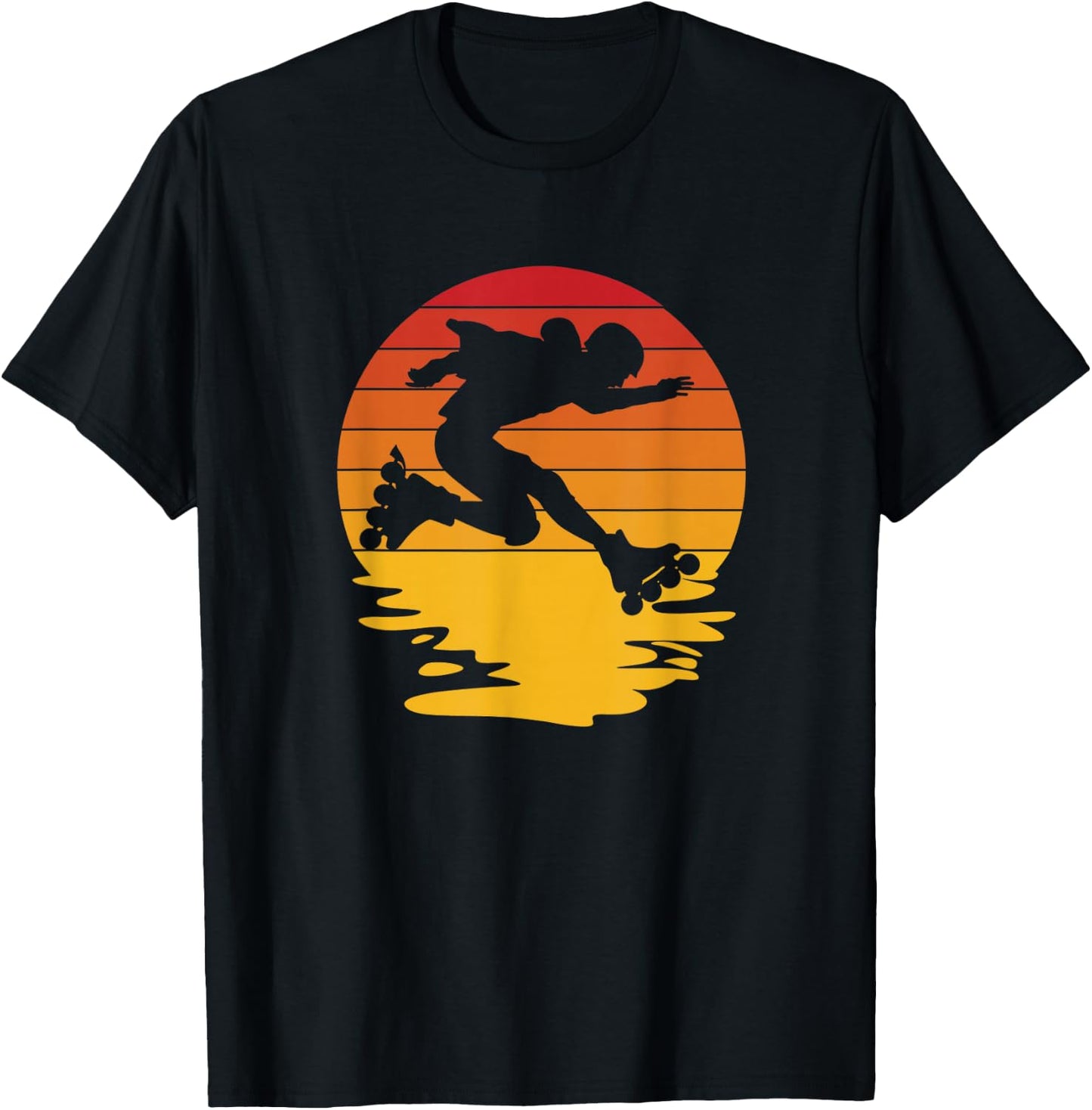 Retro Inline Skating Rollerblading T-Shirt - T-Shirt | Black