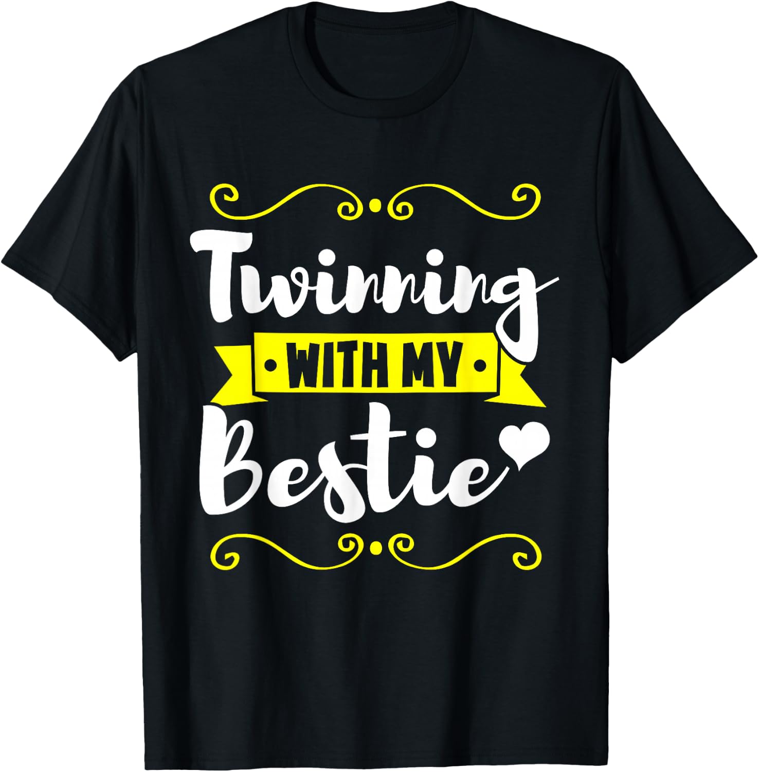 Matching Twin Friend Family Twins Day T-Shirt - T-Shirt | Black