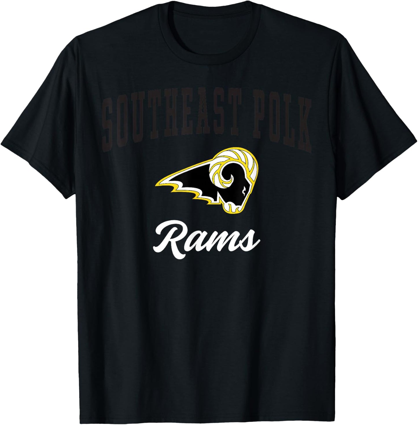 Southeast Polk High School Rams C3 T-Shirt - T-Shirt | Black