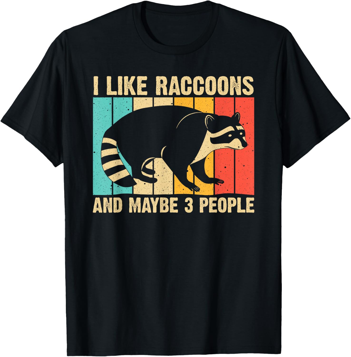 Funny Raccoon Design Women Raccoon Lover Introvert Small T-Shirt - T-Shirt | Black