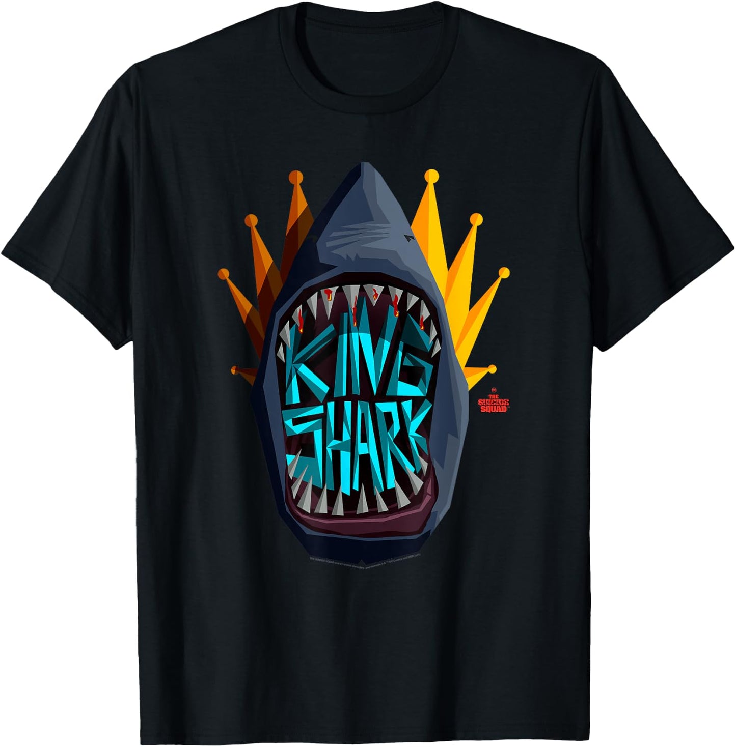 The Suicide Squad Big King Shark Logo T-Shirt - T-Shirt | Black
