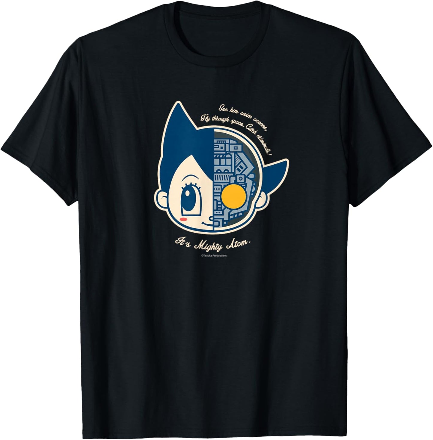 Astro Boy Retro (Translucent Atom) (C) Tezuka Productions Small T-Shirt - T-Shirt | Black