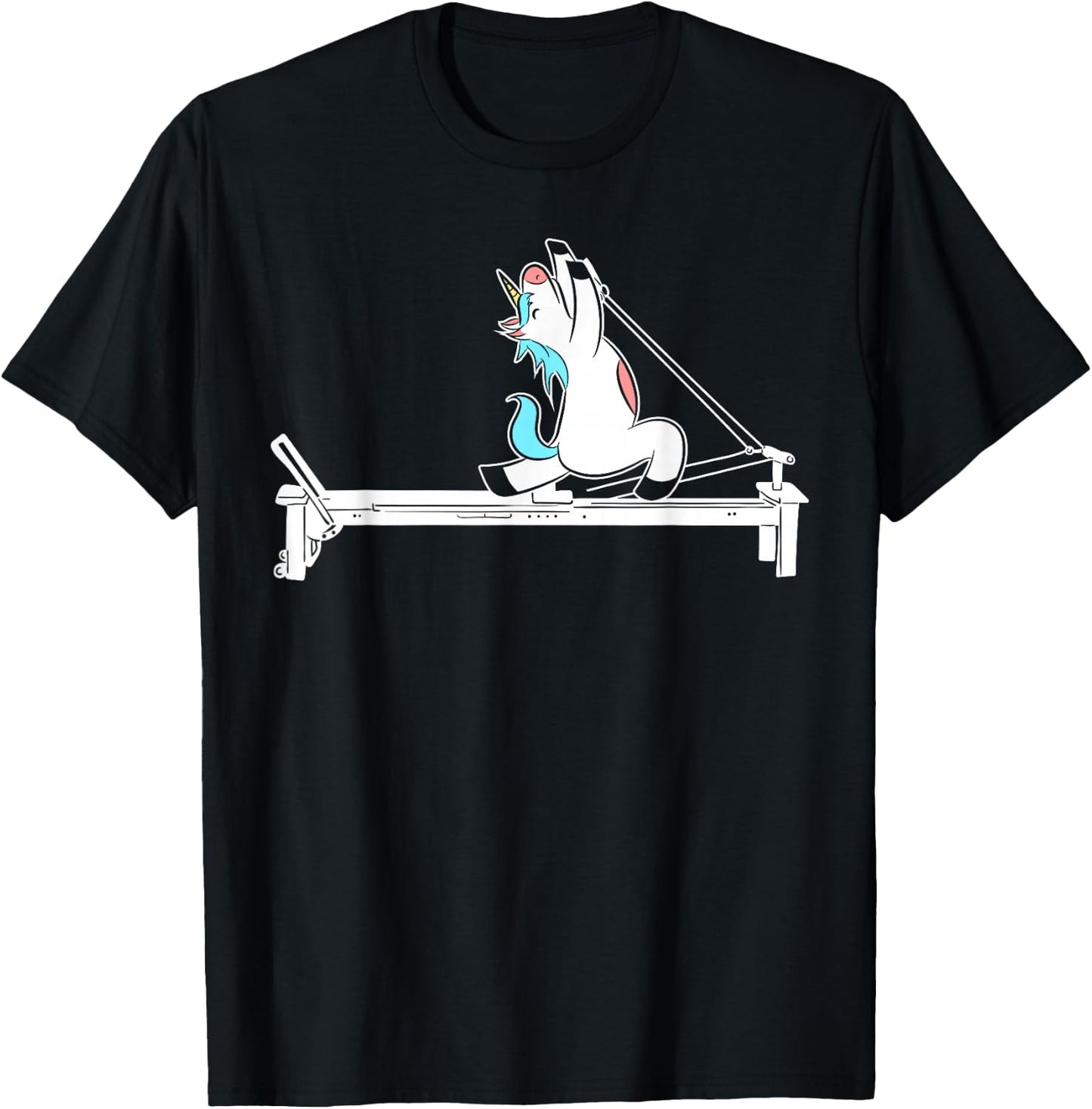 Pilates Unicorn Fitness Exercise Training Meditation T-Shirt - T-Shirt | Black