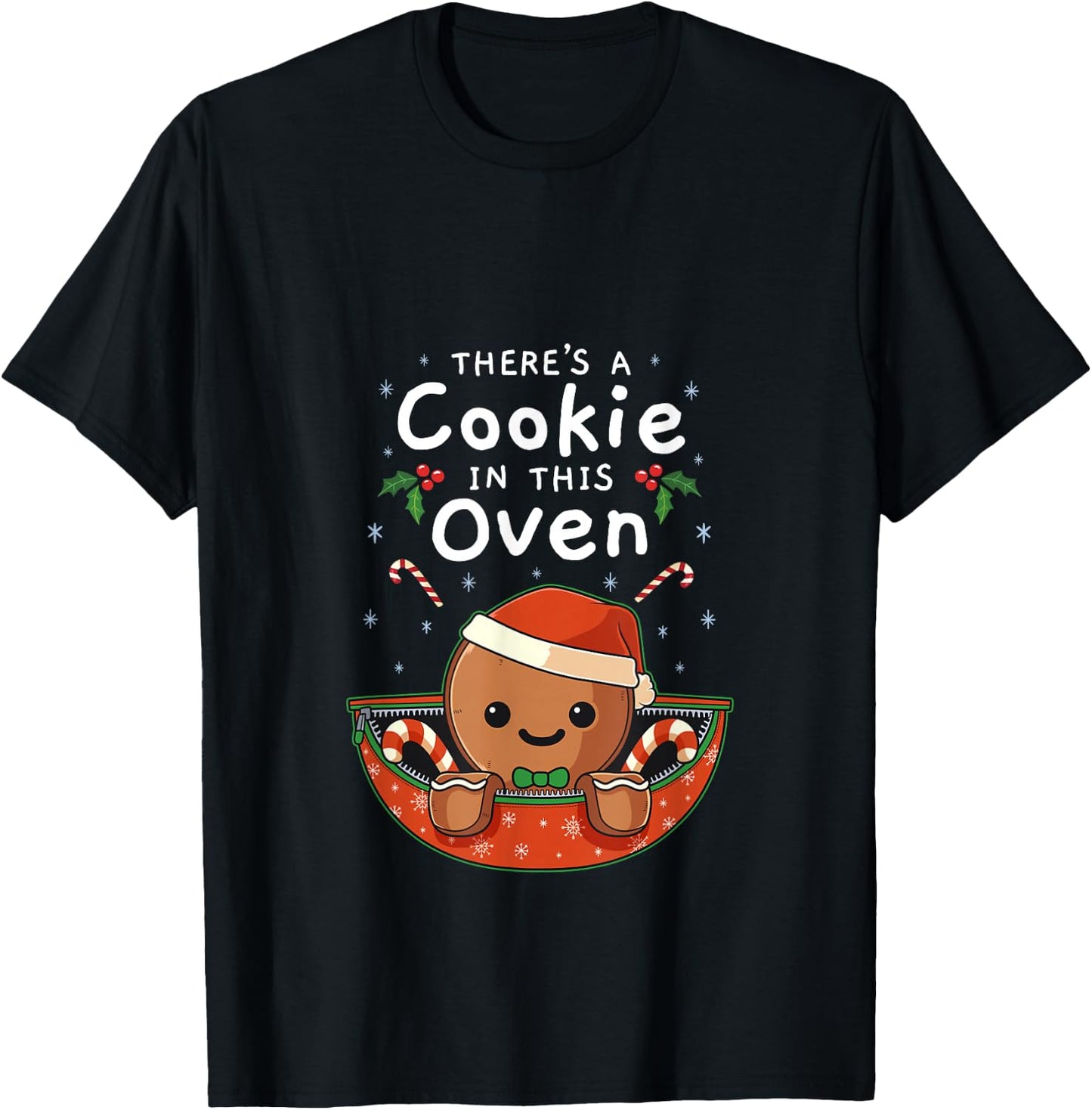 Gingerbread Man Baby Cookies In This Oven T-Shirt - T-Shirt | Black