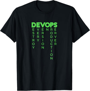 DevOps destroys any version on the production server T-Shirt - T-Shirt | Black