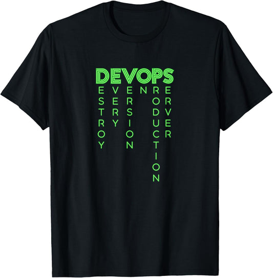 DevOps destroys any version on the production server T-Shirt - T-Shirt | Black