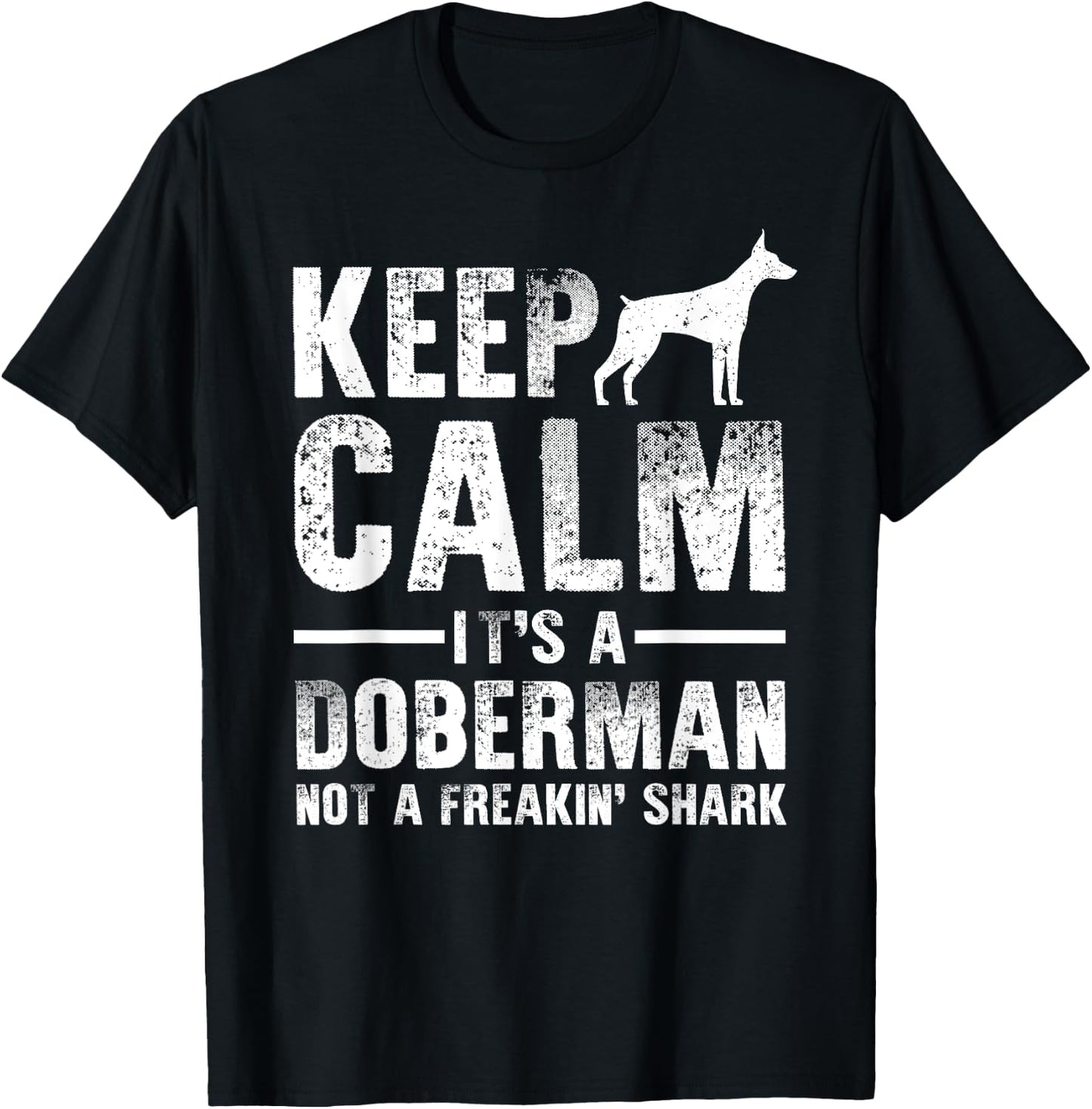 Funny Doberman Art Men Women Doberman Pinscher Dog Walker T-Shirt - T-Shirt | Black
