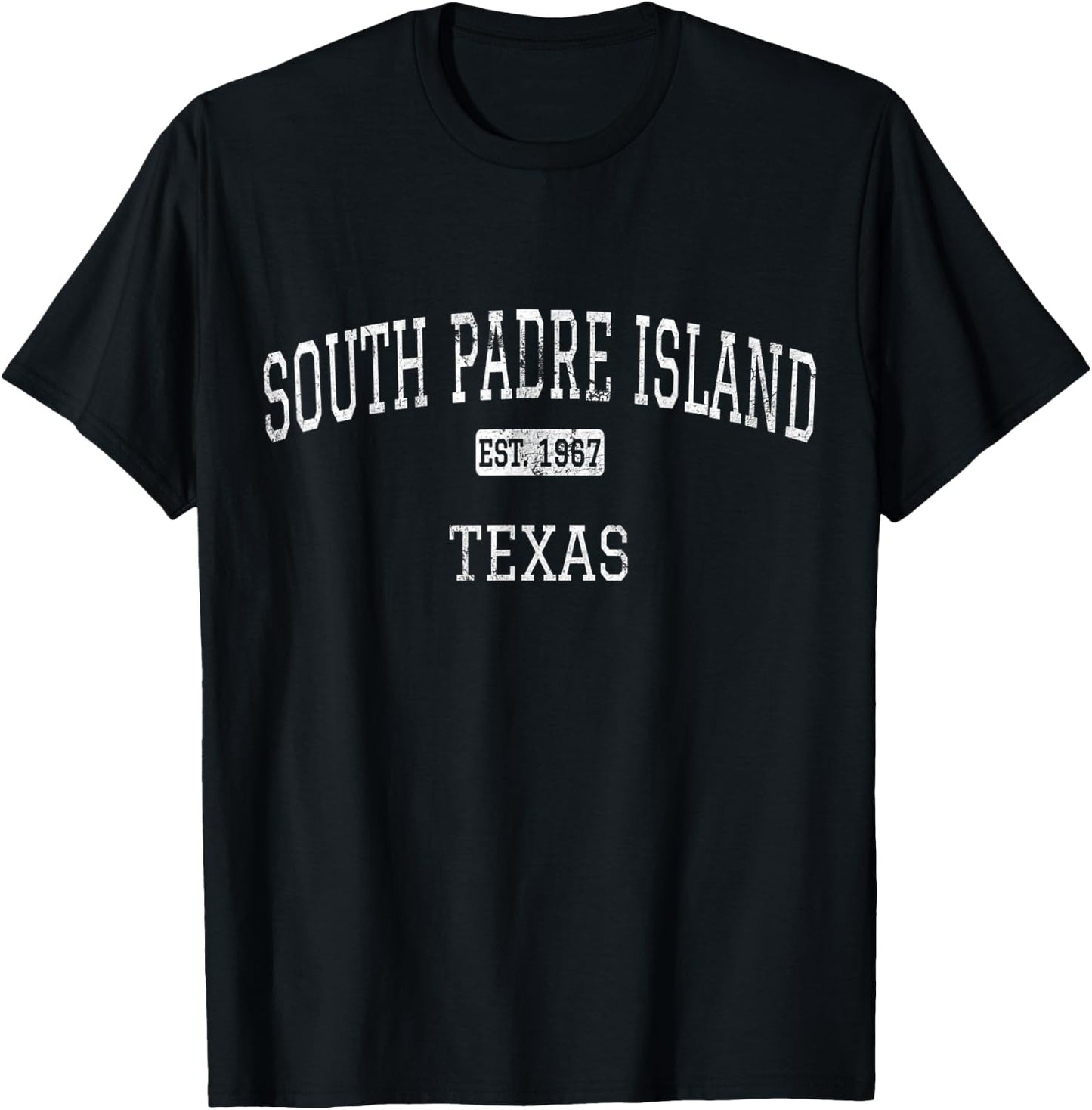 South Padre Island Texas TX Vintage T-Shirt - T-Shirt | Black