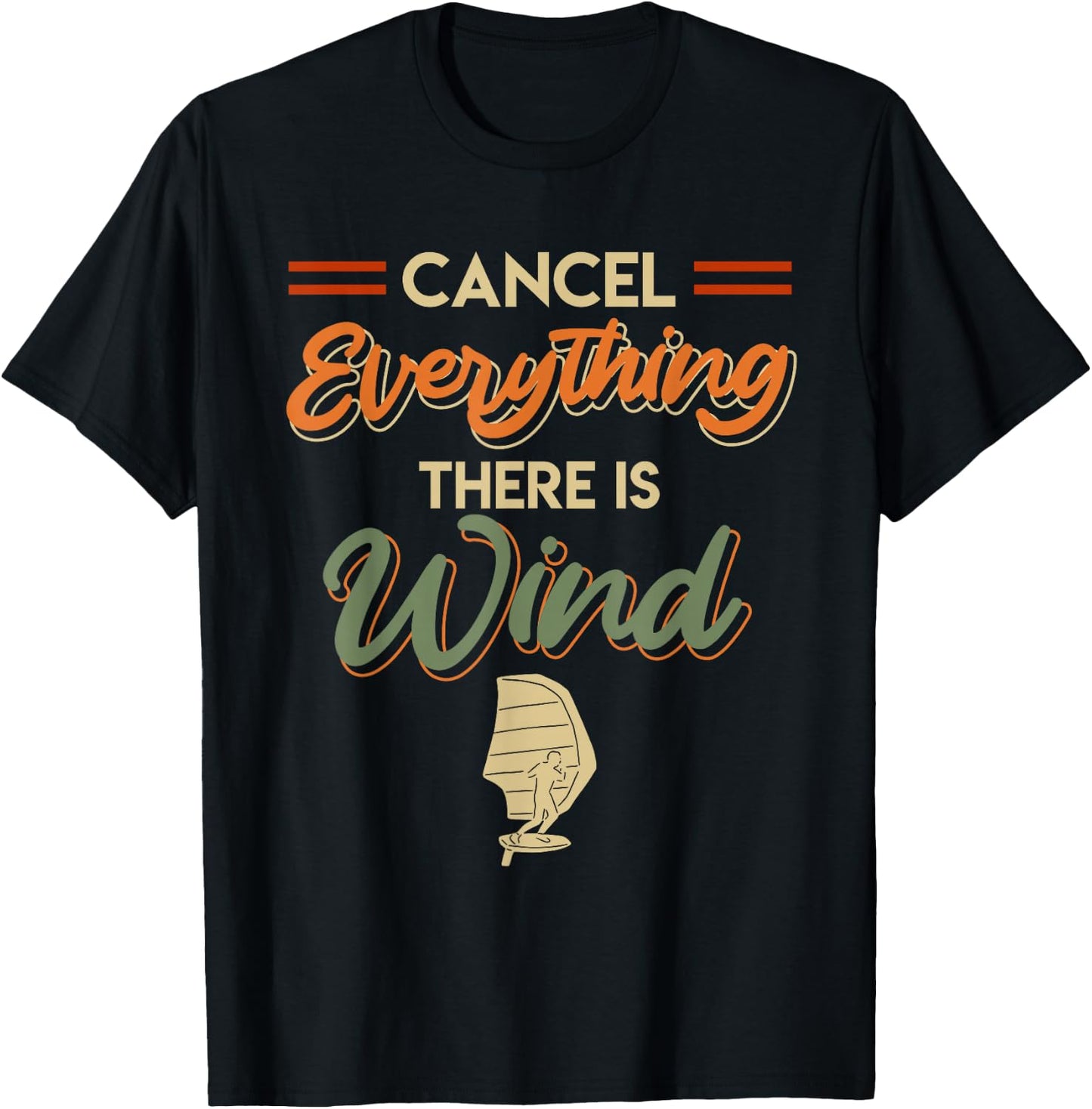 Wing Foil Wing Surf Wingfoiling Wingsurfing T-Shirt - T-Shirt | Black