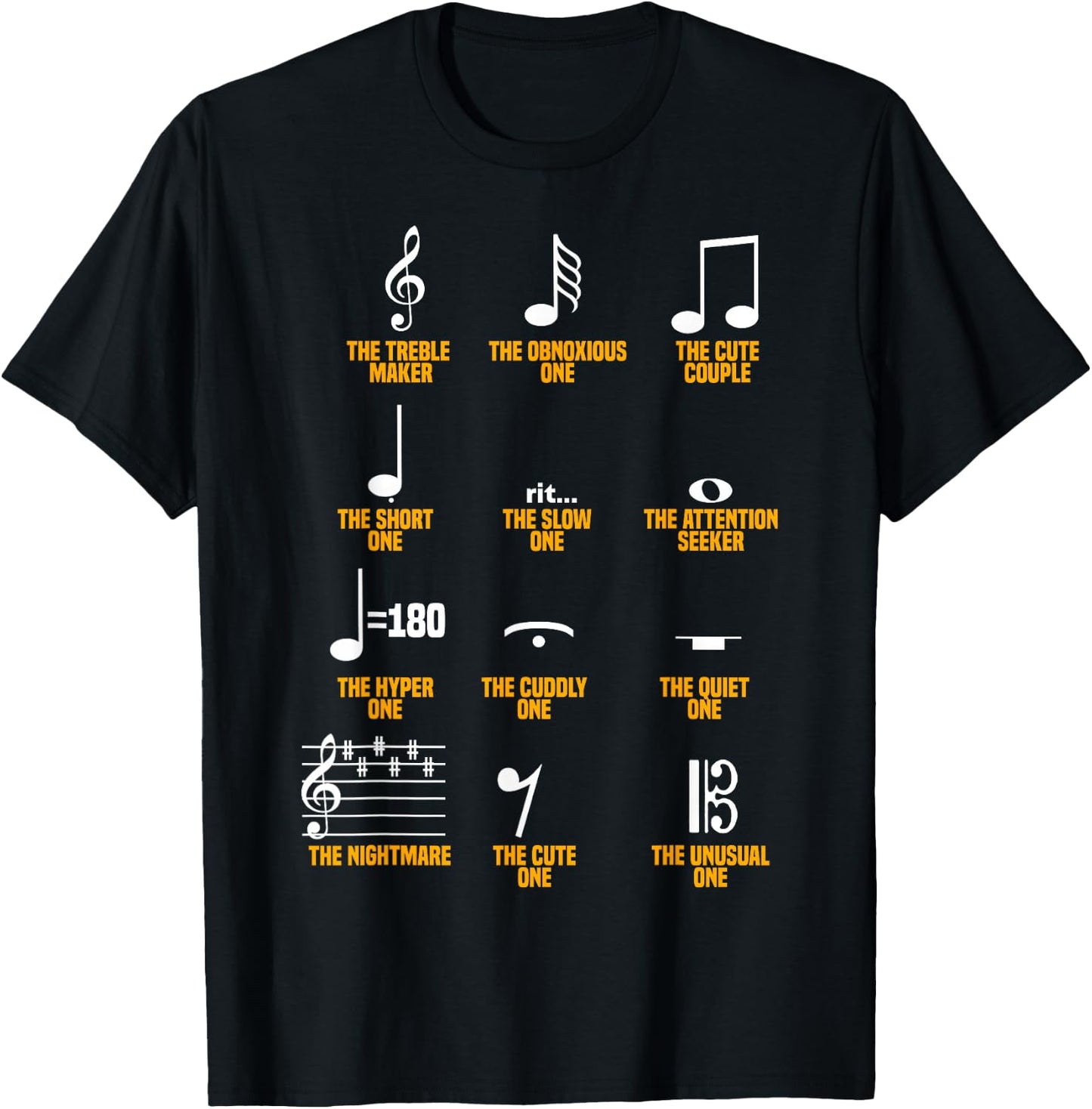 Musical Notes Symbol Definition - Humor Musician T-Shirt - T-Shirt | Black