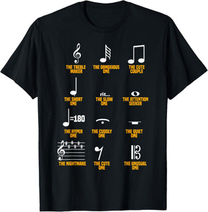 Musical Notes Symbol Definition - Humor Musician T-Shirt - T-Shirt | Black