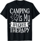Camping is my favorite Therapy Travel Nature RV Camping T-Shirt - T-Shirt | Black