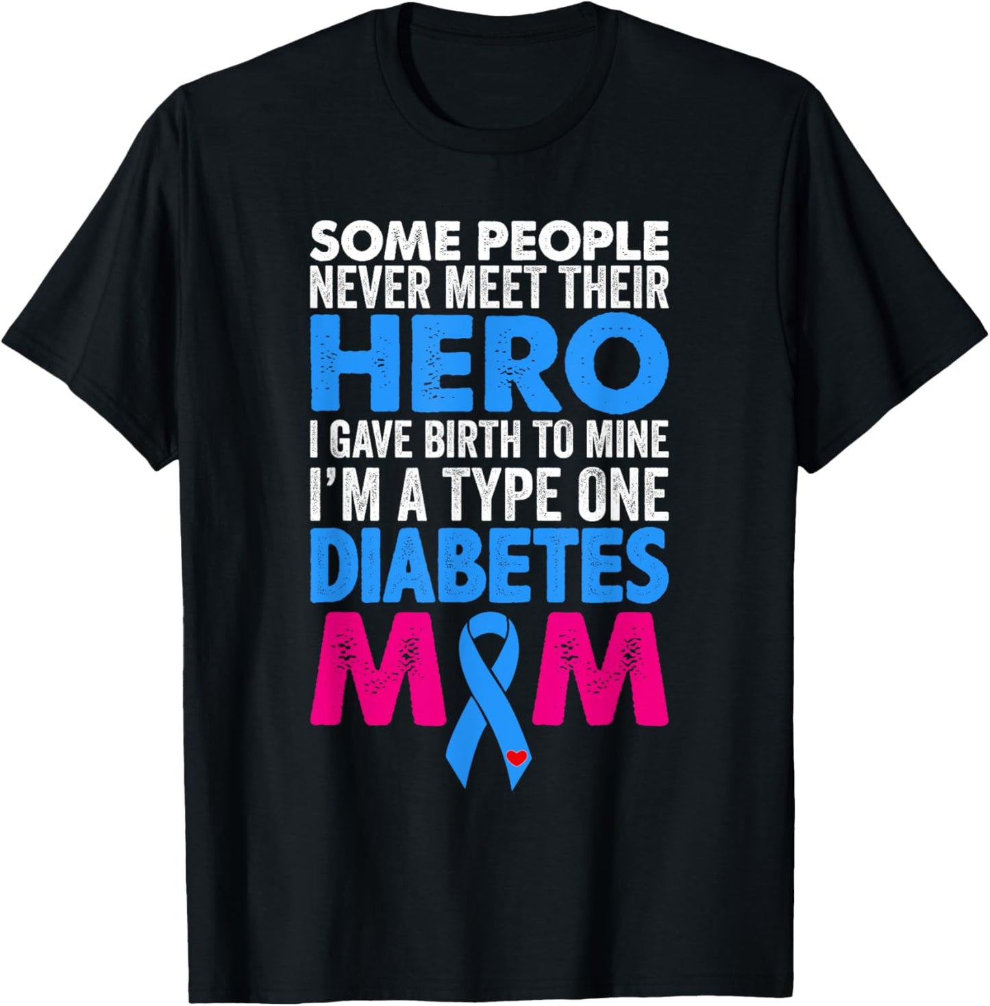 Type 1 Diabetes Mom Mother T1D Diabetic Awareness Women T-Shirt - T-Shirt | Black
