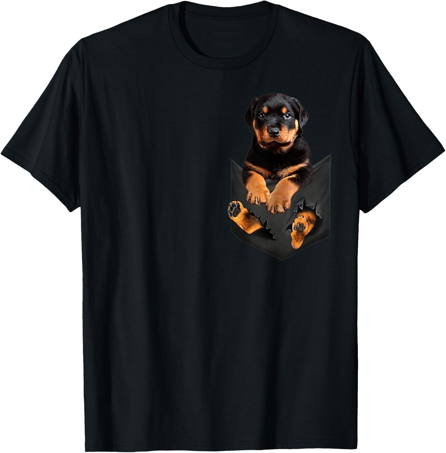 Funny Rottweiler in Your Pocket for Rott, Rottie Lovers T-Shirt - T-Shirt | Black