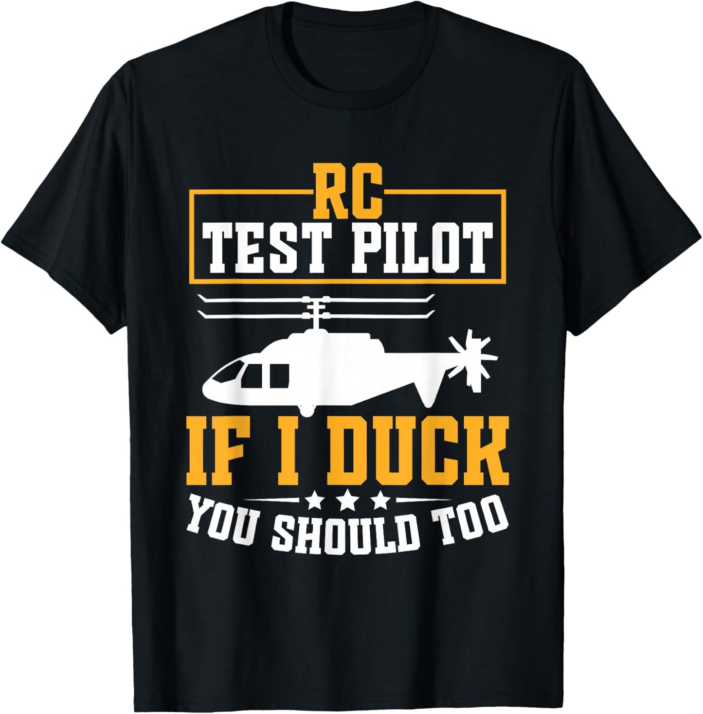 Remote Control Helicopter RC Heli Test Pilot RC Helicopter T-Shirt - T-Shirt | Black