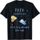 Papa Dad 1st Birthday First Trip Around The Sun Space Bday T-Shirt - T-Shirt | Black