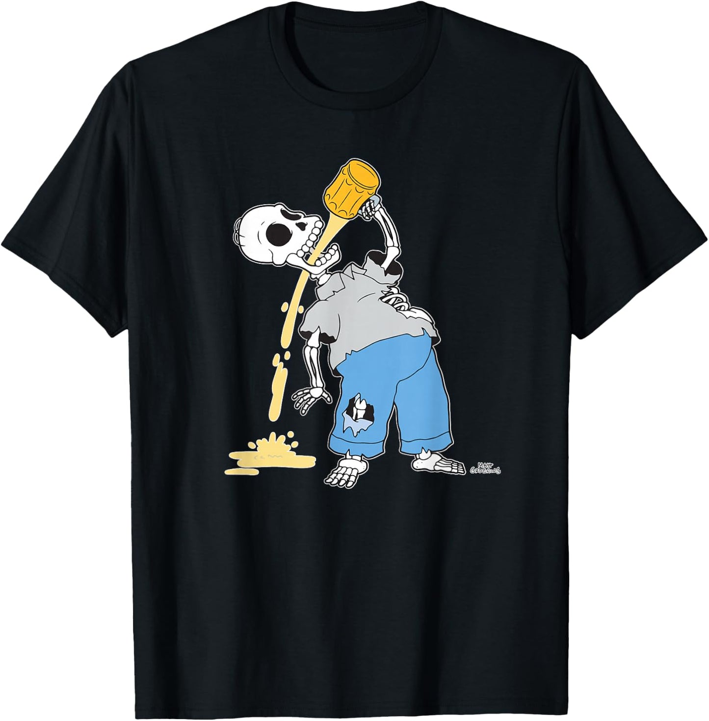 The Simpsons Homer Skeleton Beer Treehouse of Horror T-Shirt - T-Shirt | Black