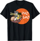 Vintage Kawaii Cat Pho Sho Vietnamese Bowl Ramen Noodle Gift T-Shirt - T-Shirt | Black