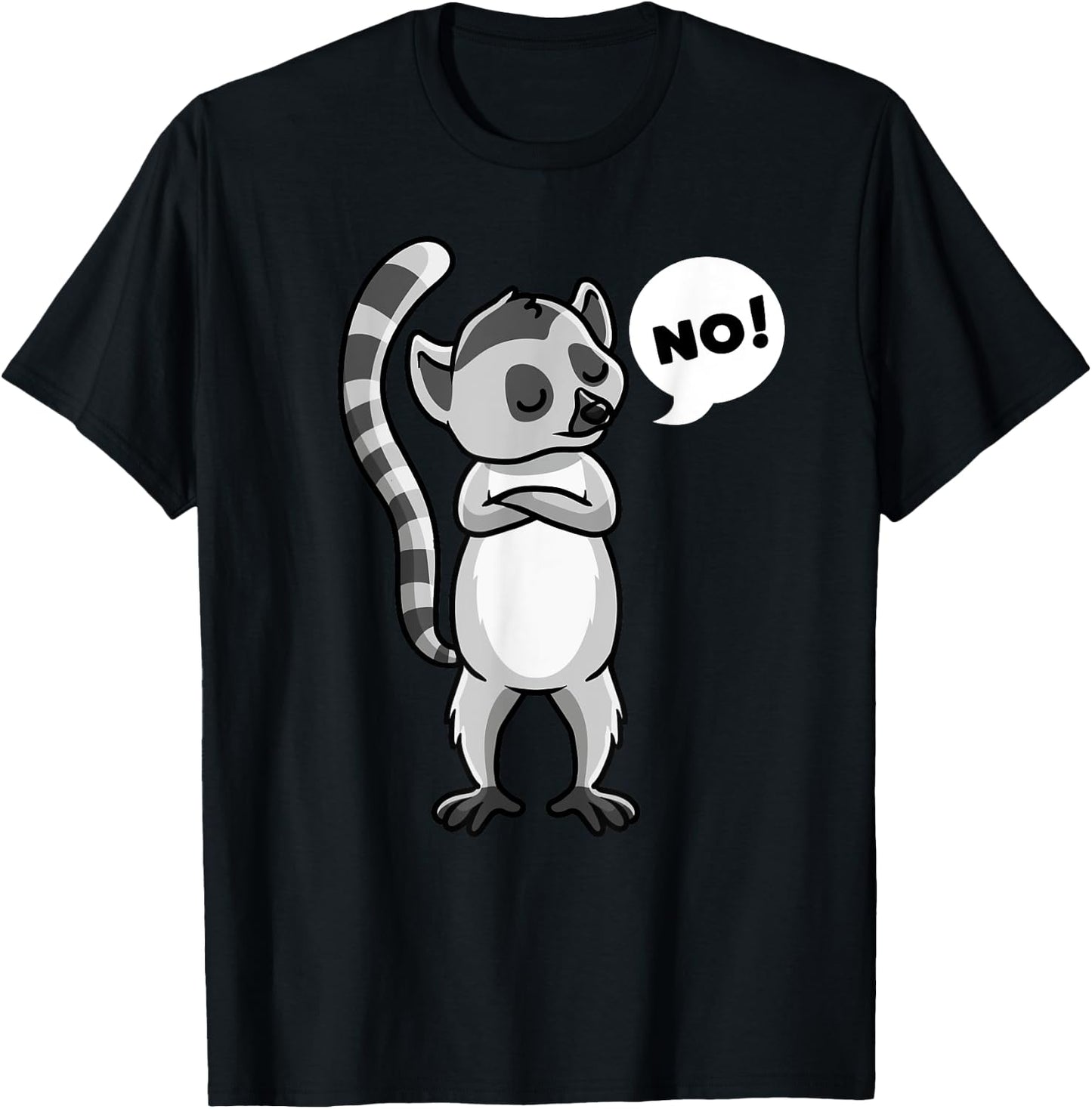 Ring-tailed Lemur Maky T-Shirt - T-Shirt | Black
