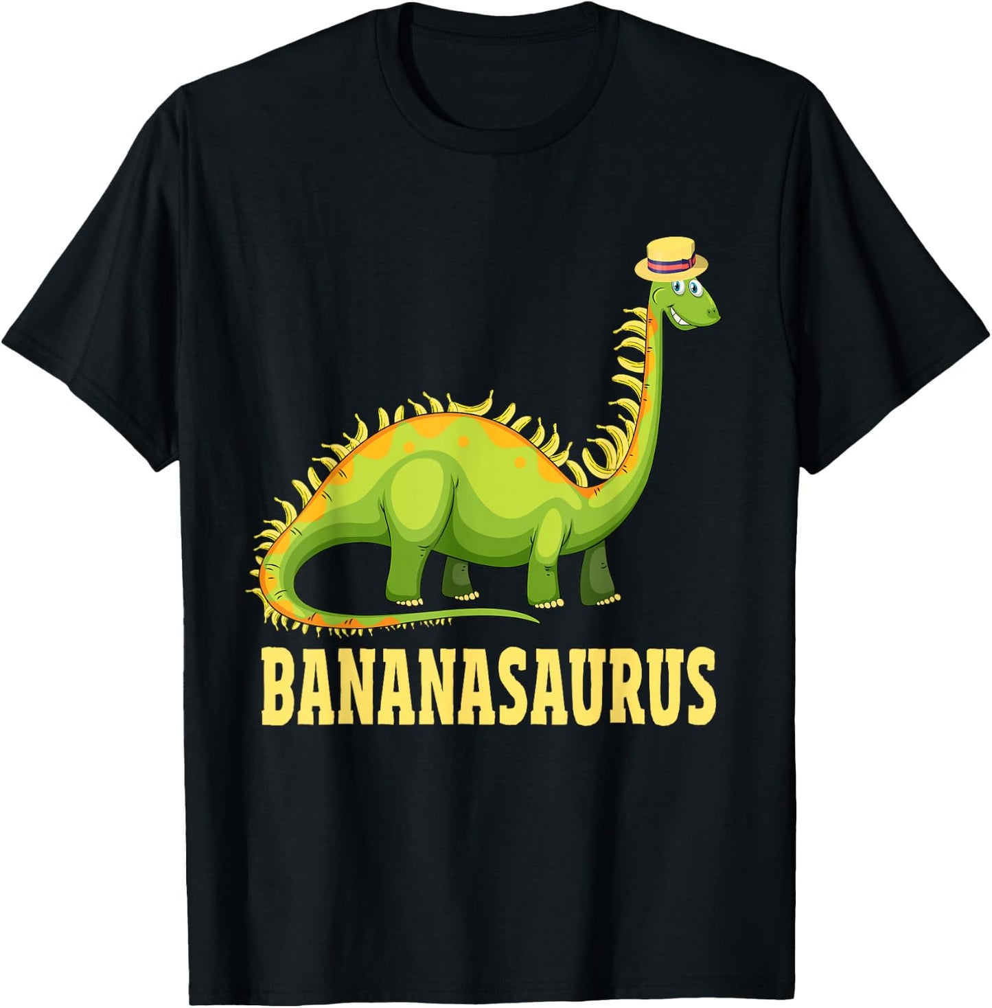 Funny Bananasaurus Apparel Dinos Banana Dinosaur T-Shirt - T-Shirt | Black